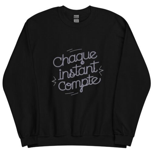 Sweat col rond homme et femme - Chaque instant compte – Image 2