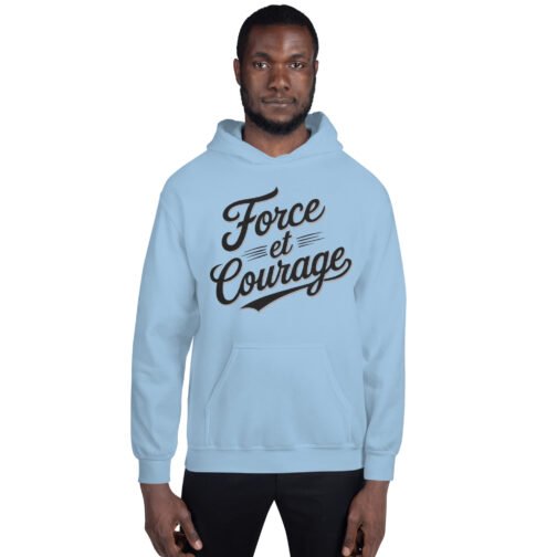 Sweat à capuche pour homme et femme – Force et courage – Image 3