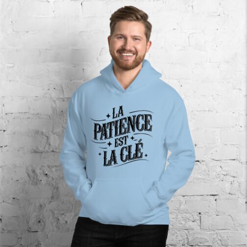 Sweat à capuche pour homme et femme – La patience est la clé – Image 4