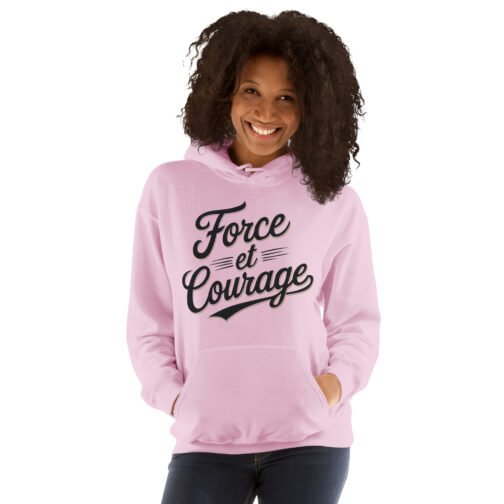 Sweat à capuche pour homme et femme – Force et courage – Image 2