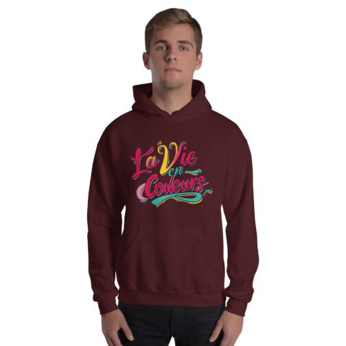 Sweat à capuche pour homme et femme – La vie en couleur – Image 4