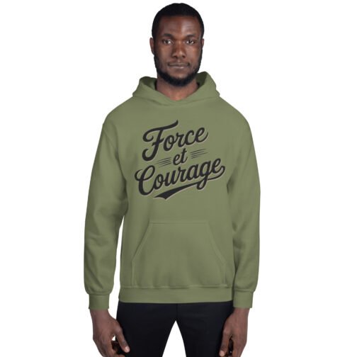 Sweat à capuche pour homme et femme – Force et courage