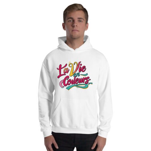 Sweat à capuche pour homme et femme – La vie en couleur – Image 7