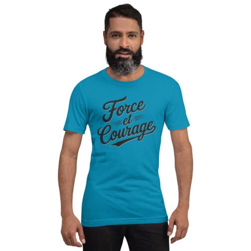 T-shirt personnalisé homme et femme – Force et courage