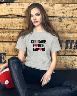 T-shirt personnalisé homme et femme – Courage Force Espoir