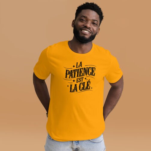 T-shirt personnalisé homme et femme – La patience est la clé – Image 2