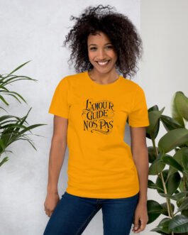 T-shirt personnalisé homme et femme – L’amour guide nos pas