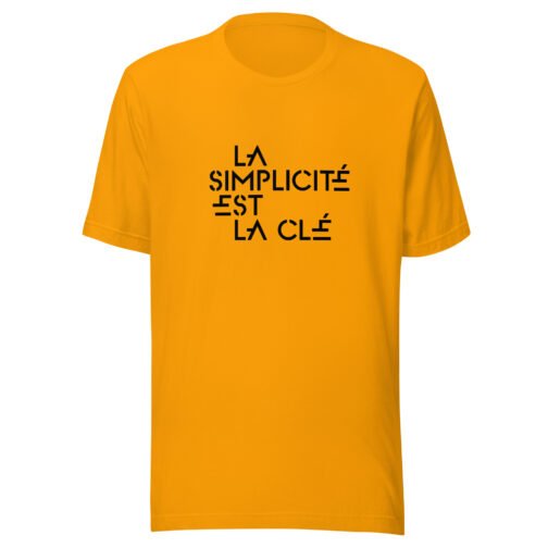 T-shirt personnalisé homme et femme – La simplicité est la clé – Image 2