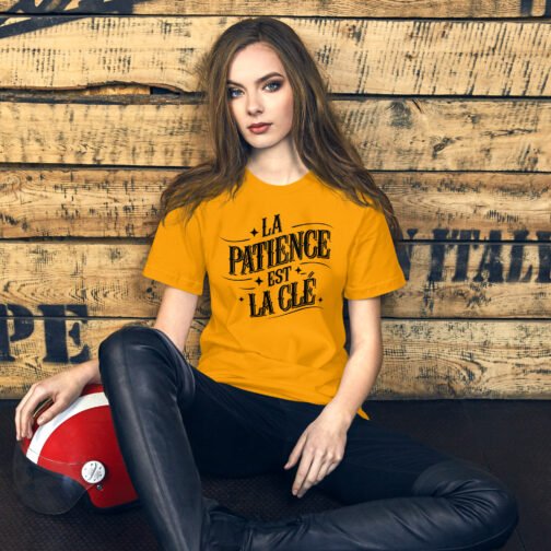 T-shirt personnalisé homme et femme – La patience est la clé – Image 4