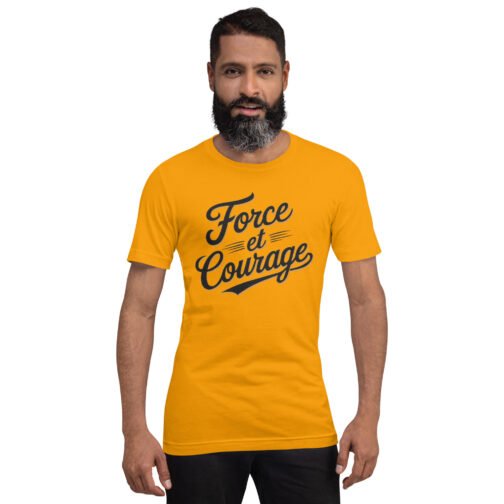 T-shirt personnalisé homme et femme – Force et courage – Image 4