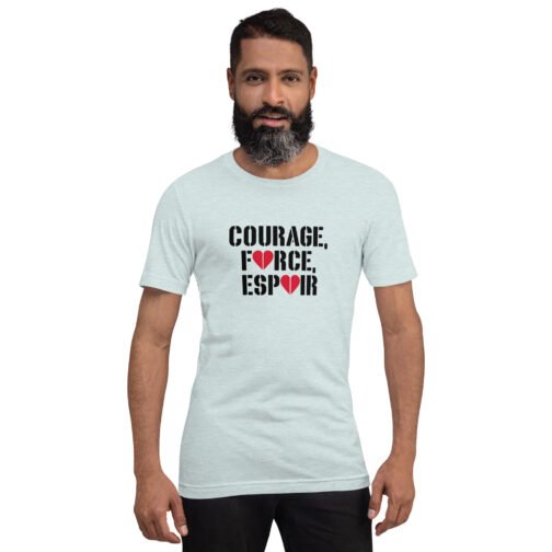 T-shirt personnalisé homme et femme – Courage Force Espoir – Image 4