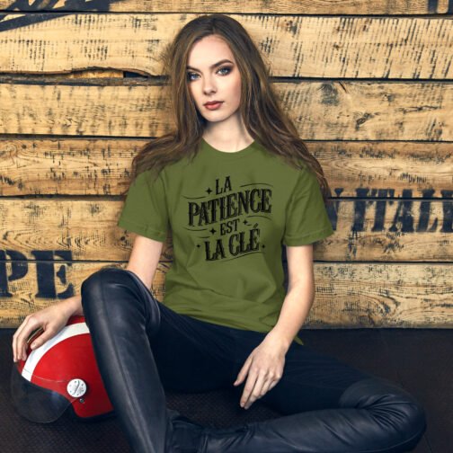 T-shirt personnalisé homme et femme – La patience est la clé – Image 3