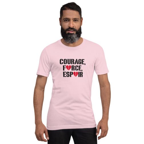 T-shirt personnalisé homme et femme – Courage Force Espoir – Image 5