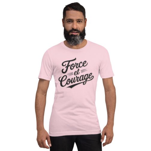 T-shirt personnalisé homme et femme – Force et courage – Image 5