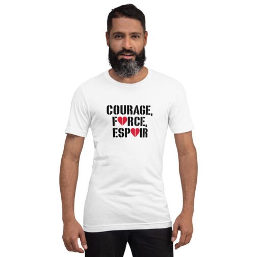 T-shirt personnalisé homme et femme – Courage Force Espoir – Image 6