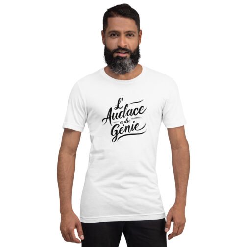 T-shirt personnalisé homme et femme – L'audace a du génie – Image 5