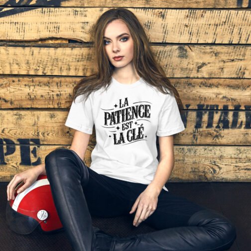 T-shirt personnalisé homme et femme – La patience est la clé – Image 6